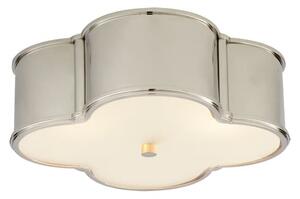 Basil Flush Nickel, Ceiling Light, Large, Polished Nickel - Andrew Martin