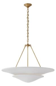 Mollino Chandelier Brass, Gold/White - Andrew Martin