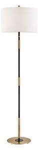 Bowery Floor Lamp, Floor Lamp, Black/Brass - Andrew Martin