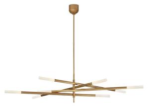 Rousseau Chandelier Grande Brass, Chandelier, Antique-Burnished Brass/Crystal - Andrew Martin