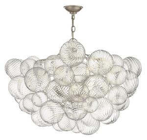 Talia Chandelier Silver, Chandelier, Burnished Silver Leaf - Andrew Martin