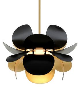 Ginger Pendant Light, Small, Black/Gold - Andrew Martin