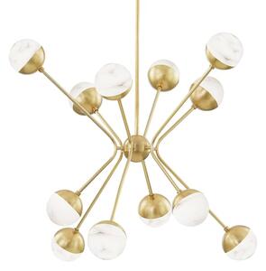 Saratoga Chandelier, Brass - Andrew Martin