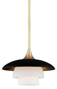 Barron Pendant Light, Black/Brass - Andrew Martin