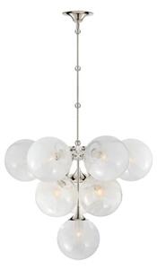 Cristol Chandelier Nickel, Medium, Polished Nickel - Andrew Martin