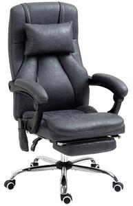 Vinsetto High Back Vibration Massage Office Chair with Headrest, Reclining Computer Chair with Footrest, Swivel Wheels, Remote