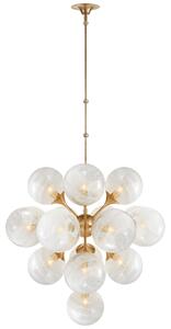 Cristol Chandelier Brass, Large, Hand-Rubbed Antique Brass - Andrew Martin