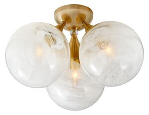 Cristol Flush Light Brass, Flush Mount, Hand-Rubbed Antique Brass - Andrew Martin