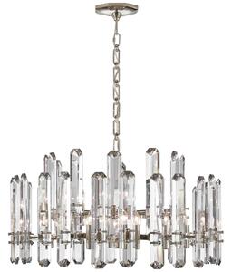 Bonnington Chandelier Nickel, Large, Polished Nickel - Andrew Martin