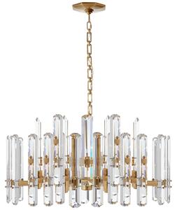 Bonnington Chandelier Brass, Large, Hand-Rubbed Antique Brass - Andrew Martin