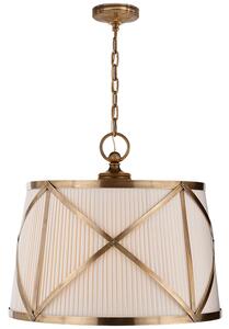 Grosvenor Pendant Brass, Pendant Light, Antique-Burnished Brass - Andrew Martin