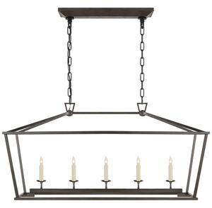 Darlana Linear Pendant Iron, Pendant Light, Medium, Aged Iron - Andrew Martin