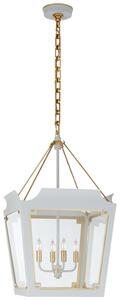 Caddo Pendant, Lantern, Soft White & Gild - Andrew Martin