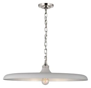 Piatto Pendant Nickel, Pendant Light, Polished Nickel - Andrew Martin