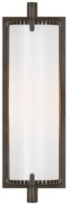 Calliope Short Wall Light Bronze, Wall Light, Short, Bronze / White Glass - Andrew Martin