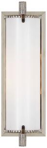 Calliope Short Wall Light Nickel, Wall Light, Short, Polished Nickel/White Glass - Andrew Martin