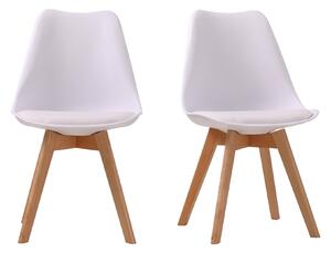 Vichy Set of 2 Dining Chairs White