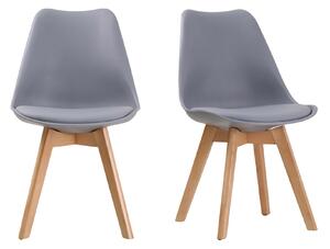 Vichy Set of 2 Dining Chairs Grey
