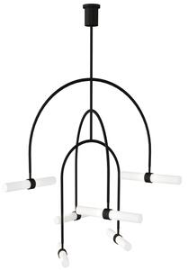 Calumn 6 Light Chandelier Nightshade Black, Chandelier, 6 Light - Andrew Martin