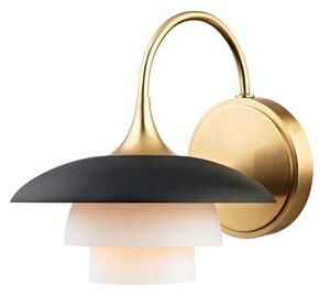 Barron Wall Light, Black/Brass - Andrew Martin