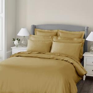 Dorma 300 Thread Count 100% Cotton Sateen Plain Ochre Duvet Cover Ochre