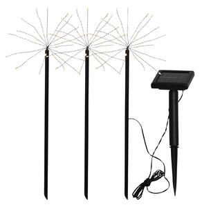 Firework LED solar light in set with ground spikes