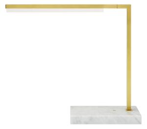 Klee Table Lamp, Desk Lamp, Natural Brass & Marble - Andrew Martin