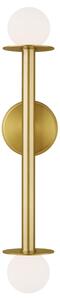 Nodes Double Wall Light Brass, Wall Light, Burnished Brass - Andrew Martin