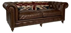 Rebel Union Jack, Sofa, Blue/Brown/Red - Andrew Martin Leather