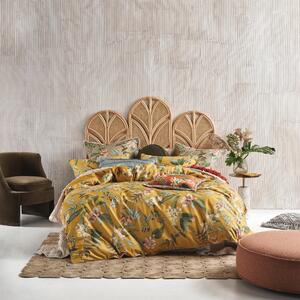 Linen House Anastacia 100% Cotton Duvet Cover and Pillowcase Set Yellow/Green