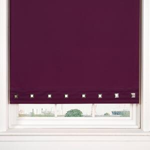 Square Eyelet Aubergine Roller Blind Aubergine (Purple)