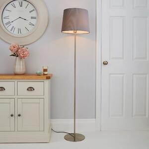 Tula Micro Pleat Grey Shade Floor Lamp Grey