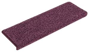 Carpet Stair Treads 15 pcs 65x25 cm Dark Purple