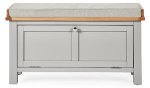 Bromley Grey Storage Bench With Cushion Grey