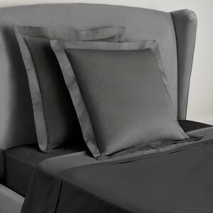 Dorma 300 Thread Count 100% Cotton Sateen Plain Continental Square Pillowcase Slate