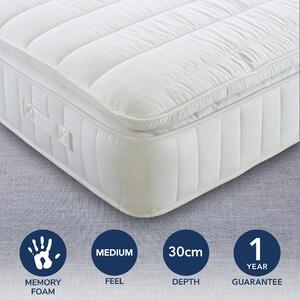 Medium 1000 Pocket Pillowtop Mattress White