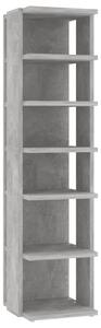Shoe Cabinet Concrete Grey 27.5x27x102 cm Engineered Wood