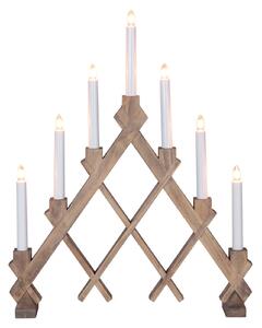 Seven-light candleholder Rut brown