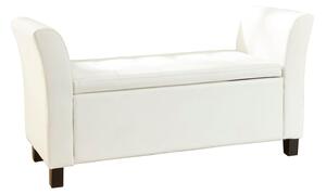 Verona Faux Leather Window Seat - White White