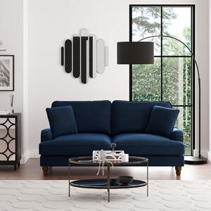 Beatrice Matte Velvet 3 Seater Sofa Navy Blue