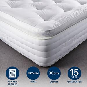Hotel Pillow Top 1500 Pocket Sprung Mattress White