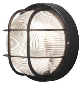 Elmas outdoor wall lamp, round, black
