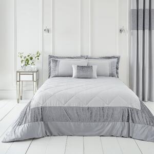 Beverley Luxe Charcoal Bedspread Charcoal/White