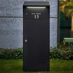 Björn Parcel S free-standing letterbox in black