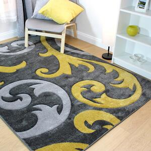 Elude Hand Carved Runner Yellow/Grey