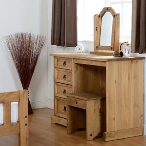 Corona Dressing Table Stool, Wood brown