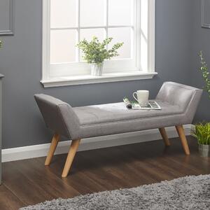 Milan Fabric Bench Grey