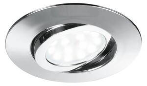 Zenit LED downlight with IP44, chrome