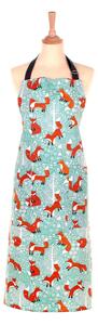 Ulster Weavers Foraging Fox Apron Blue, White and Orange