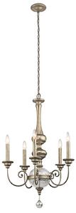 Rosalie chandelier 5-bulb Ø 61 cm